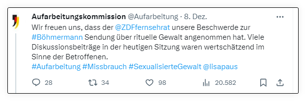 X - Kommentar zur Depublizierung der Sendung &ldquo;Rituelle Gewalt&rdquo;